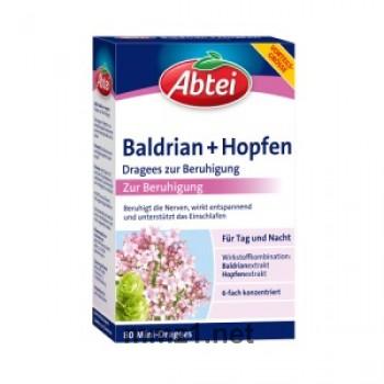 Abtei Baldrian + Hopfen Dragees zur Beruhigung - 80 St.