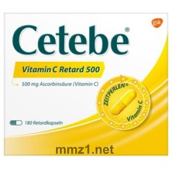 Cetebe Vitamin C Retardkapseln 500 mg - 180 St.