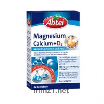 Abtei Magnesium Calcium+d3 Depot Tablett - 42 St.