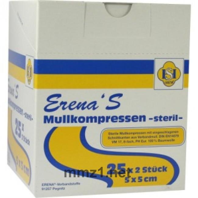 Erena Steril Mullkompr.5x5 cm 8fach - 25 x 2 St.