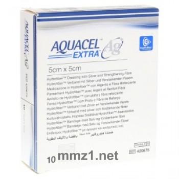 Aquacel Ag Extra 5x5 cm Kompressen - 10 St.