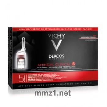 Vichy Dercos Aminexil Clinical 5 für Männer Anti-Haarausfall-Behandlung - 21 x 6 ml