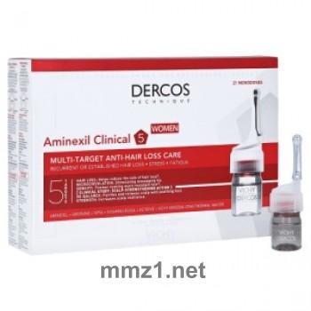 Vichy Dercos Aminexil Clinical 5 für Frauen Anti-Haarausfall-Behandlung - 21 x 6 ml