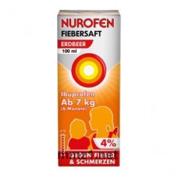 NUROFEN Junior Fieber- &amp; Schmerzsaft Erdbeer 40mg - 100 ml