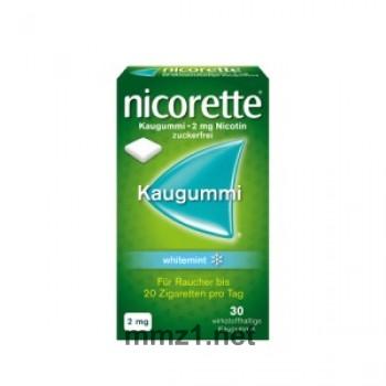 nicorette Kaugummi 2 mg whitemint - 30 St.