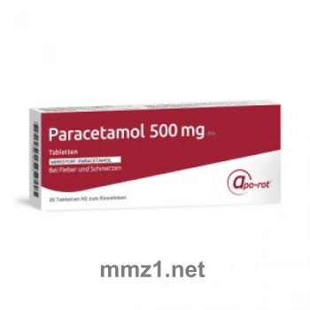 Paracetamol 500 mg IPA/apo-rot Tabletten - 20 St.