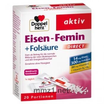 Doppelherz aktiv Eisen-Femin Direct mit Vitamin C + B6 + B12 + Folsäure - 20 St.