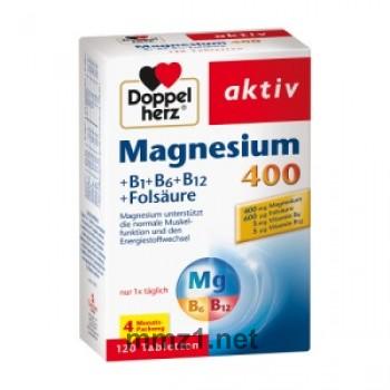 Doppelherz Magnesium 400+b1+b6+b12+folsä - 120 St.