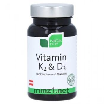 Nicapur Vitamin K2 &amp; D3 Kapseln - 60 St.